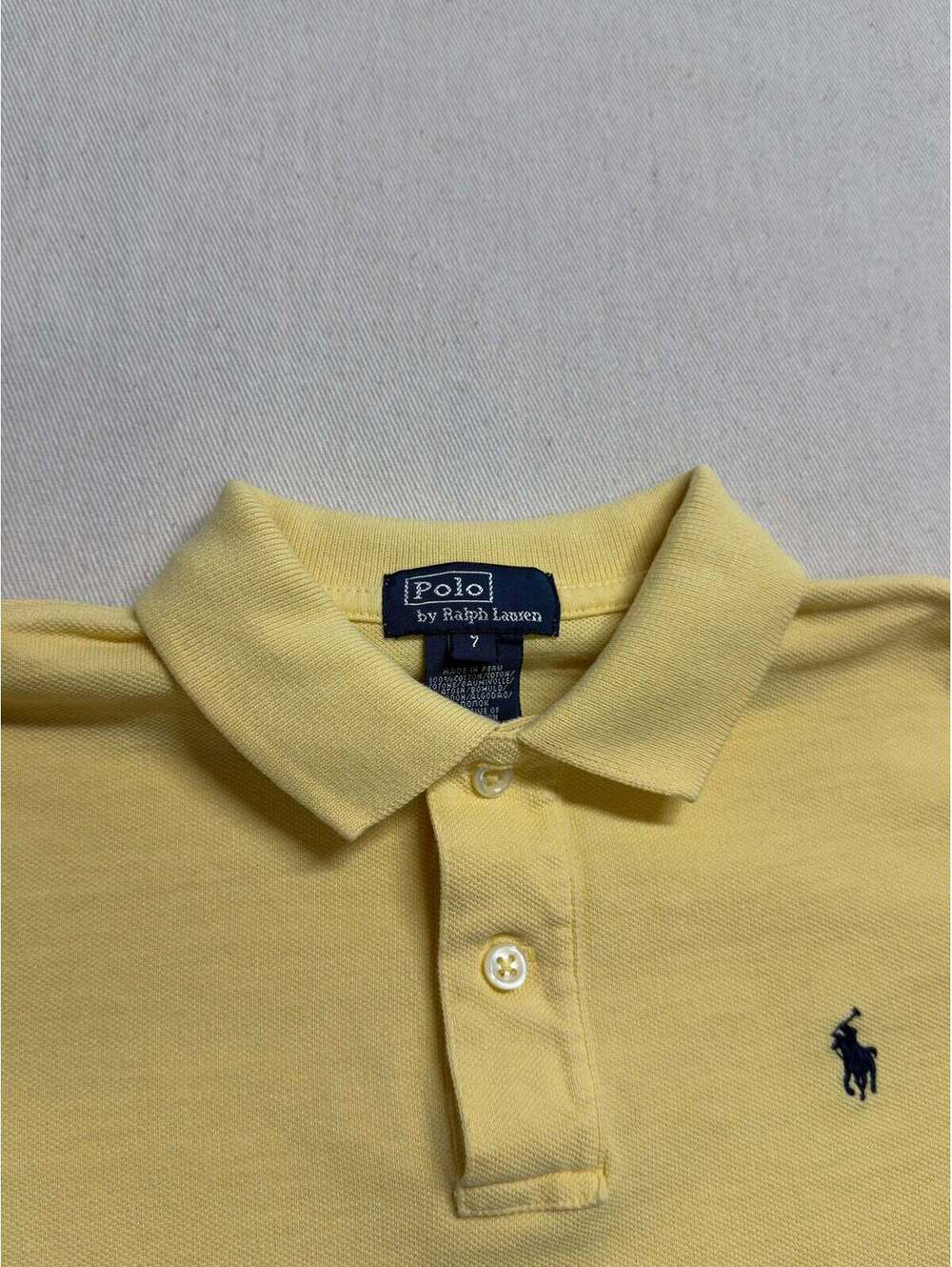 00's Polo Ralph Lauren Kids Yellow Short Sleeve Polo - Picture 5 of 5